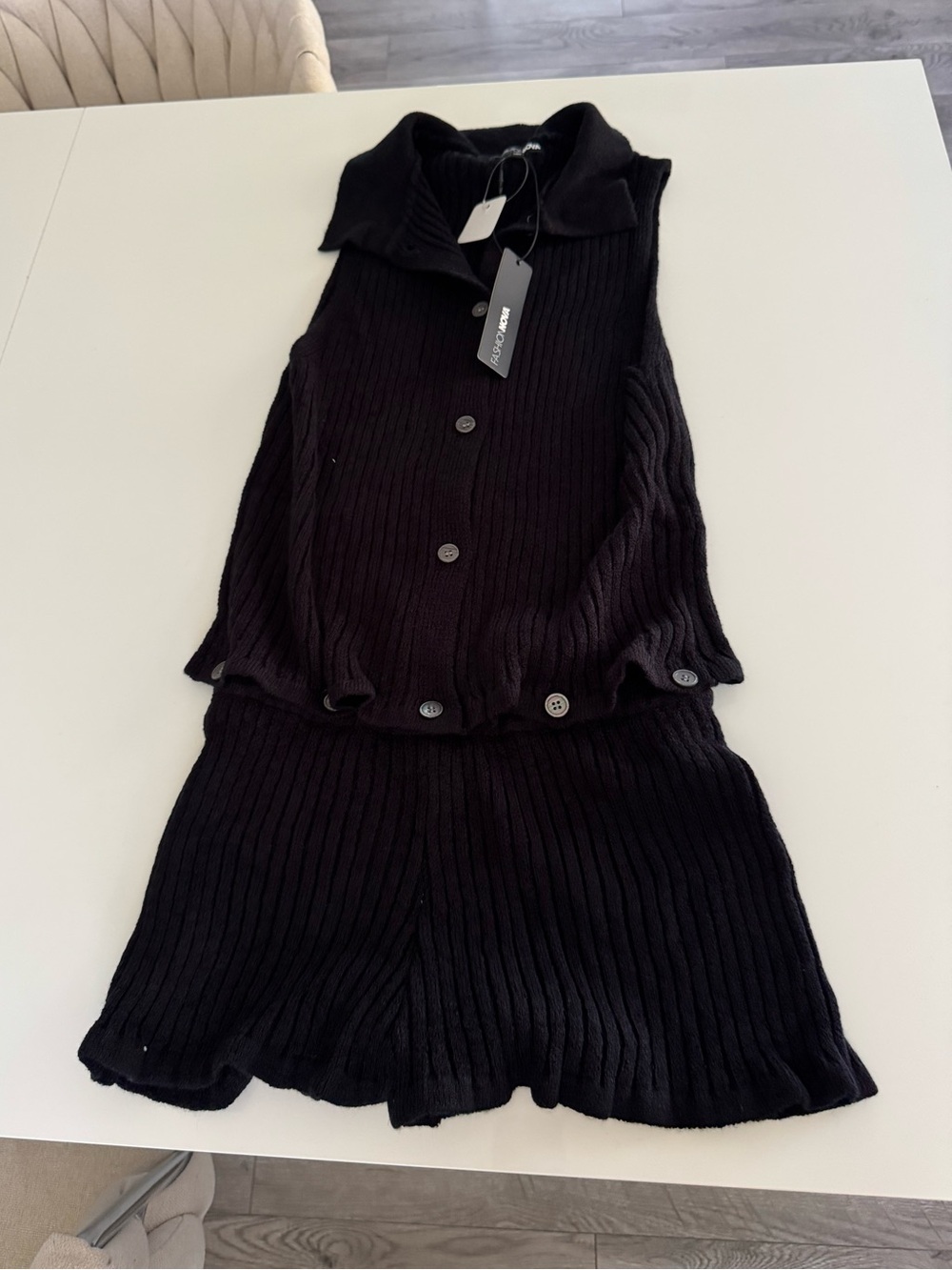 Black Sweater Romper